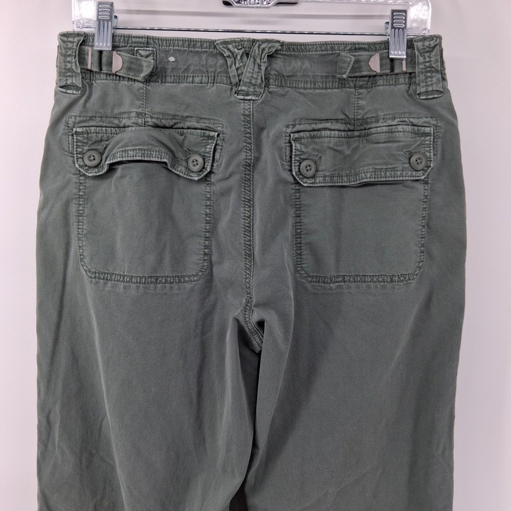 American Eagle Wide Leg Utility Trouser Pants Womens 32x30 Size 8 Olive Green - Picture 6 of 7